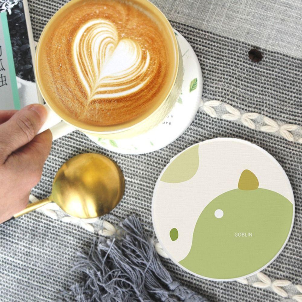 4pcs Quick-drying Cup Mat Water-absorbent Mug Mat Table Decor Insulation Pad  Tea Room