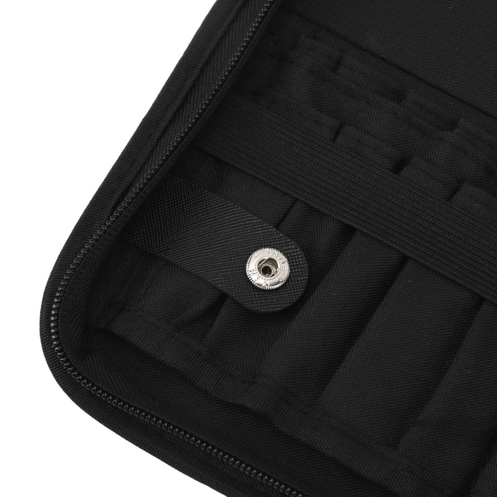 Folding Makeup Brush Bag 23 Holes Large Capacity Waterproof PU Leather Cosmetic Brush Storage Holder