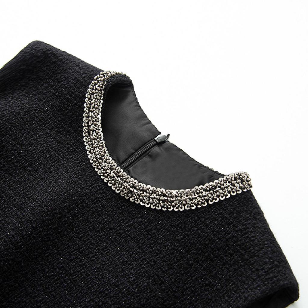 Winter 2025 French Chic Sleeveless Dress for Women W781819