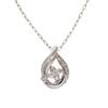 Collana 4℃ oro bianco K18/diamante Donna