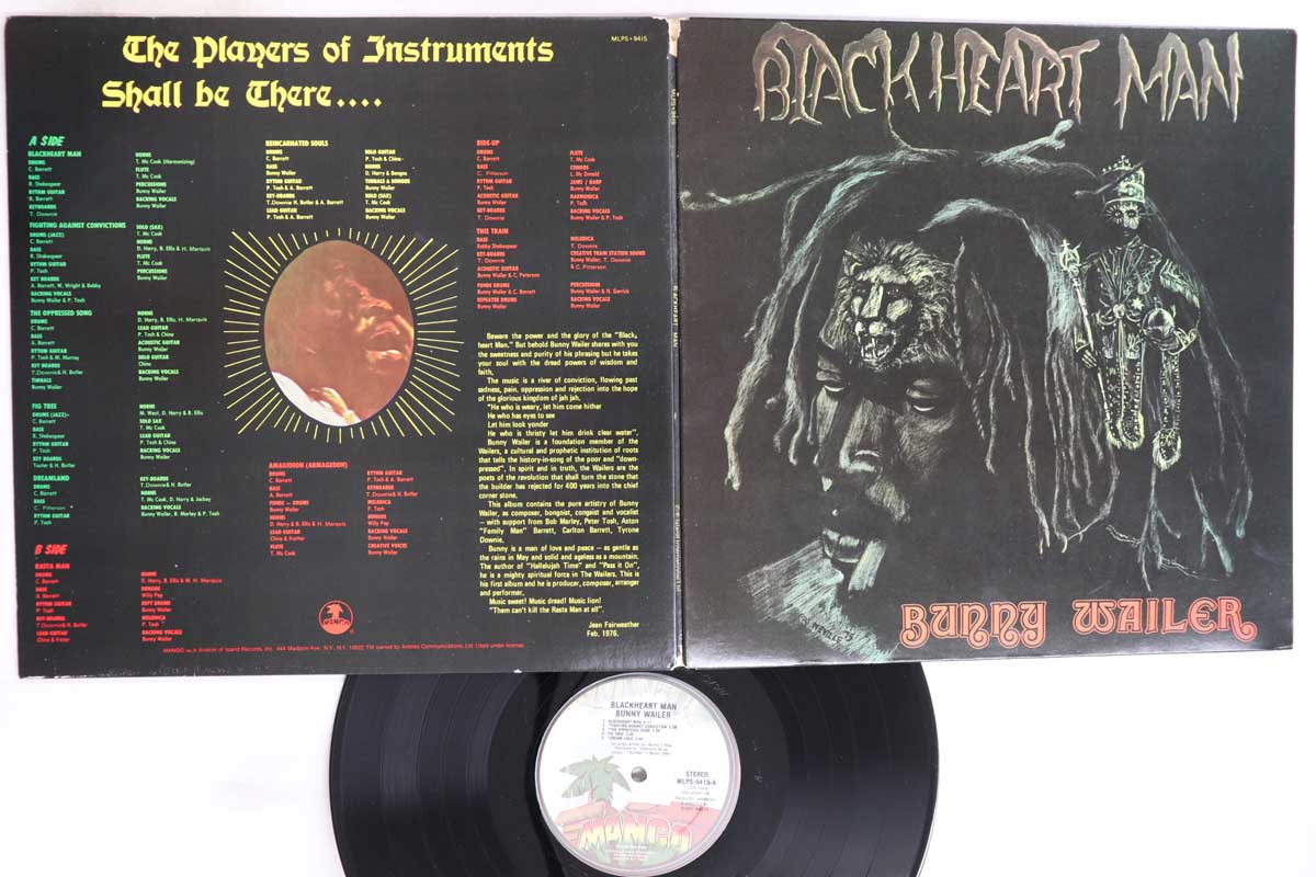 

LP Record BUNNY WAILER - Blackheart Man MLPS9415 Mango US Reggae, Ska & Dub Used