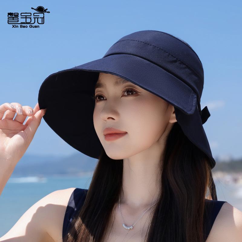 Summer Around the Big Brim Sun Hat Fashion Bucket Hat Outdoor Travel Versatile Empty Top Sun Hat Children