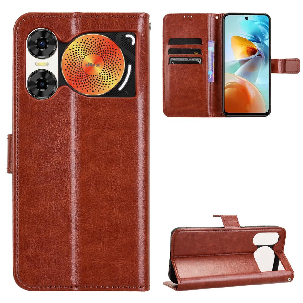 

Кожаные флип-чехлы для ZTE nubia Music 2 Кожаный чехол [Flip Vintage Leather] Кошелек противоударный прочный ретро флип-чехол for ZTE nubia Music 2 коричневый