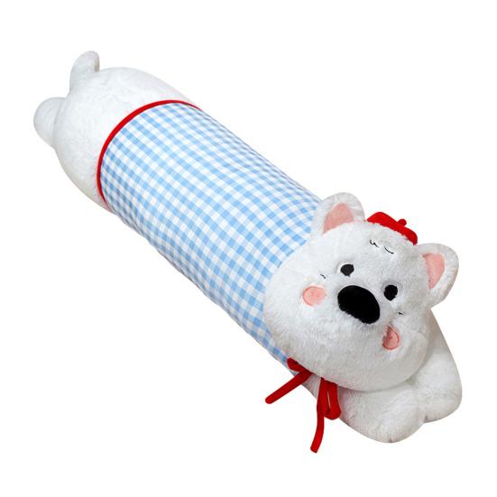 Long Dog Pillow Stuffed Animal Cute Puppy Leg Pillow Fluffy Back Support Cushion Cuddly Plush Toy for Side Sleeping Sitting