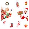Christmas Static Glass Stickers Snowflake Bell Elk Wreath Santa Claus Reusable Window Clings Xmas Holiday Decor