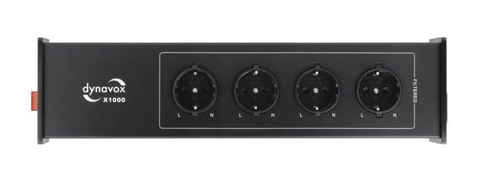 Multiprise - dynavox - x1000b - 4 prises filtrées - aluminium brossé - 10 a