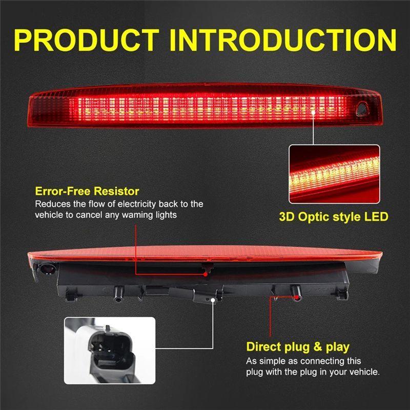 Powerful 8200175538 Car 3RD Third Brake Light For Renault Megane MK2 MK II 2003-2008 Rear Tail Light LED High Third Stop Lamp Pa