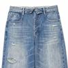 VIONA Damen Retro 90er Low Rise Weite Beine Jeans Gemütlich Hellblau Zerrissen Used Denim Hose Stylisches Mädchen Y2k Pendler Streetwear