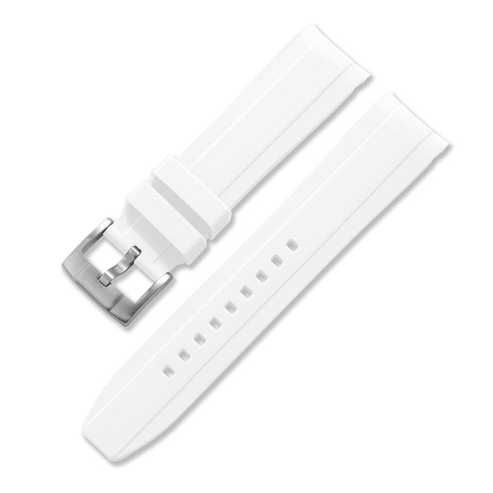 Silicone Soft Strap for Rolex for Omega Moonswatch Curved End Rubber Bracelet 20mm 22mm Men Women Sport Replacement Watch Band