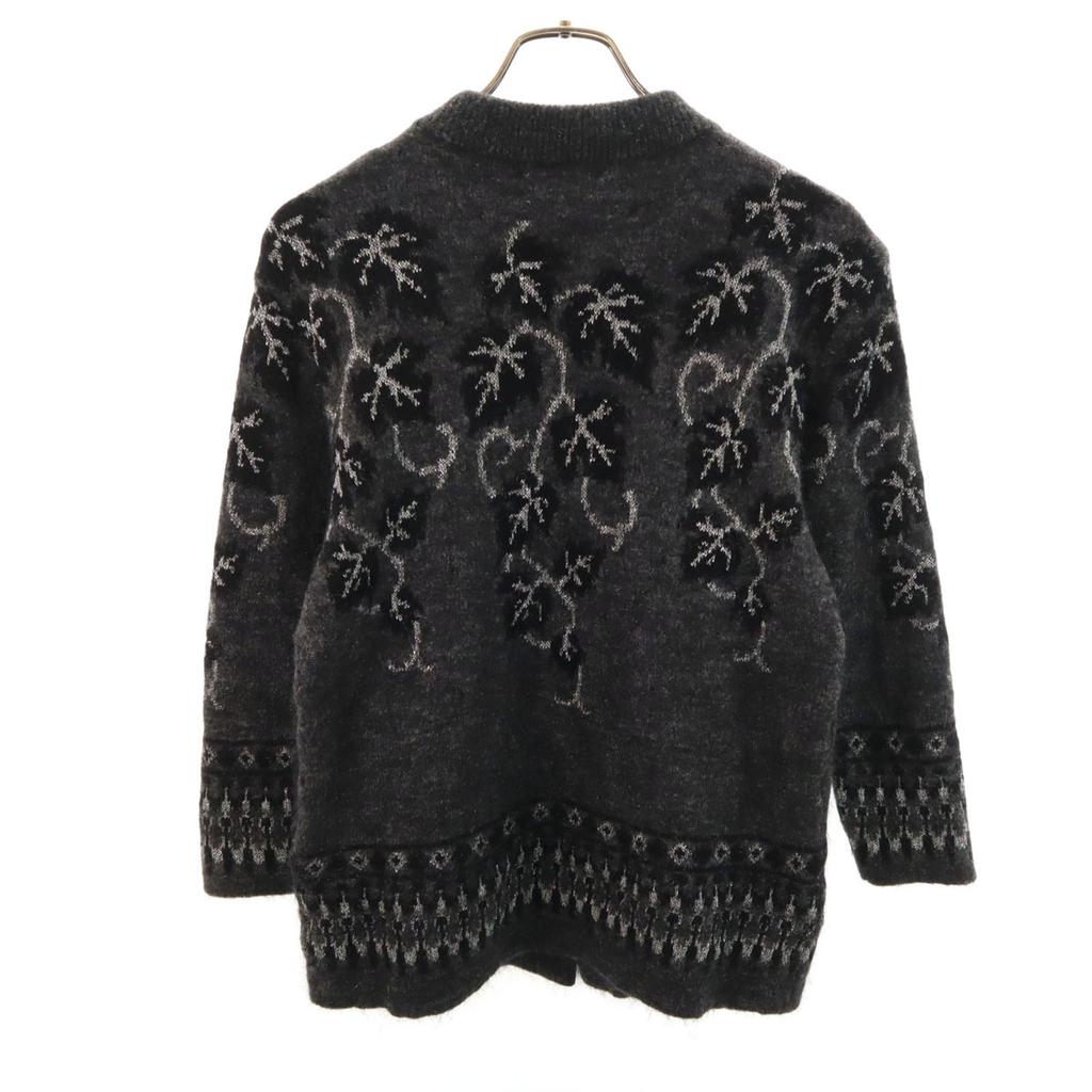 Duemila Di Mila Schon Made In Japan Leaf Pattern 7 Minutes Sleeve Knit Cardigan Women Used