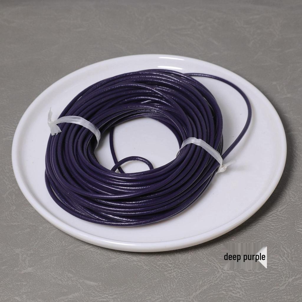 3MM Colored Leather Cord for DIY Jewelry: Round Leather Strip for Bracelet and Necklace Crafting
