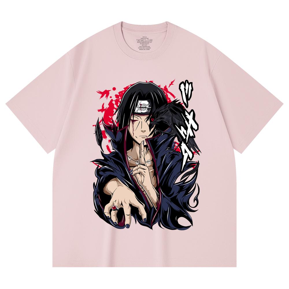 230 g/m² 100% Bavlna Naruto V3 Potisk Itachi Unisex Tílko z Heavy Bavlny