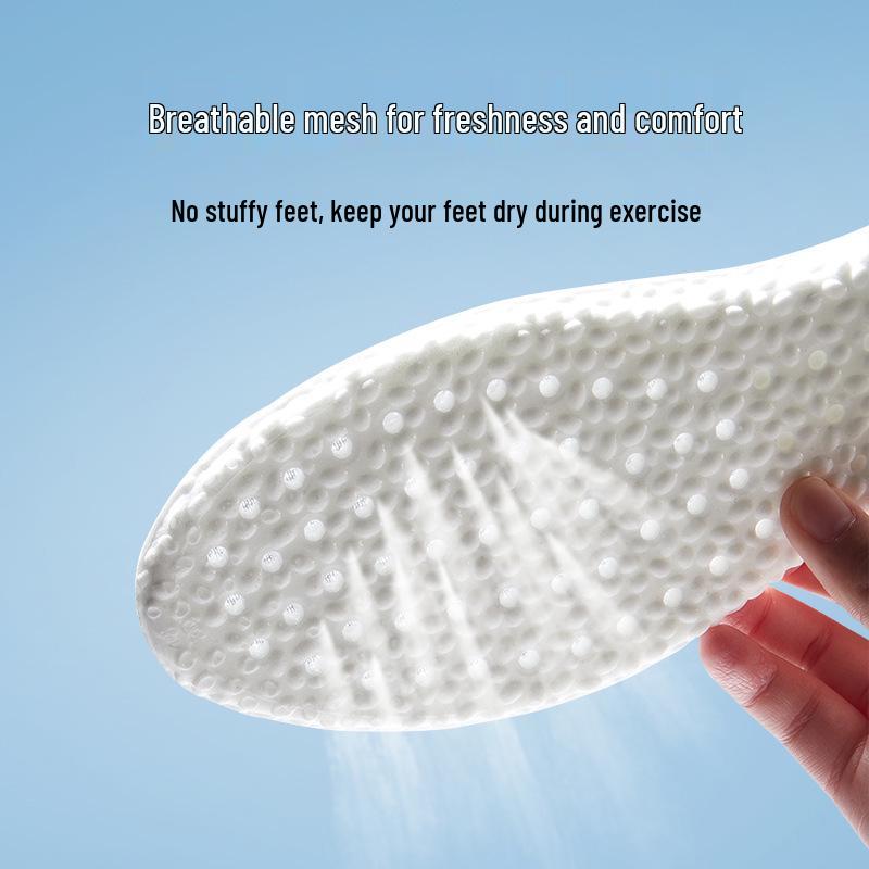 Comfortable, sweat-absorbing, breathable PU sports insoles for men and women—soft, deodorizing, and perfect for summer.
