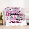 Cheer Squad Life Customize Your Name Throw Customizable Blanket Durable Comfort Versatile for Seaside Ideal for All Seasons Playful Design