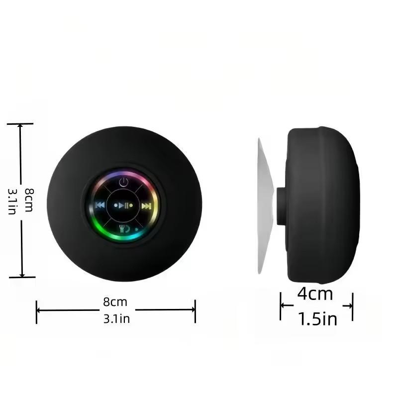 Altoparlante Bluetooth Mini Altoparlante da Doccia Subwoofer Impermeabile Vivavoce con Ventosa Microfono per Bagno Piscina Spiaggia Auto Telefono
