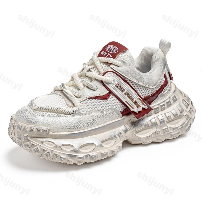 Fashion 2025 Autumn New Men's Fashion Trend Low Top Casual Thick Soled Shoes Mesh Breathable Comfortable Versatile Niche Chunky sneakers