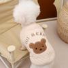 Puppy Cute Embroidered Cotton Vest Autumn and Winter Thickened Warm Teddy Pomeranian Small Dog Winter Clothes
