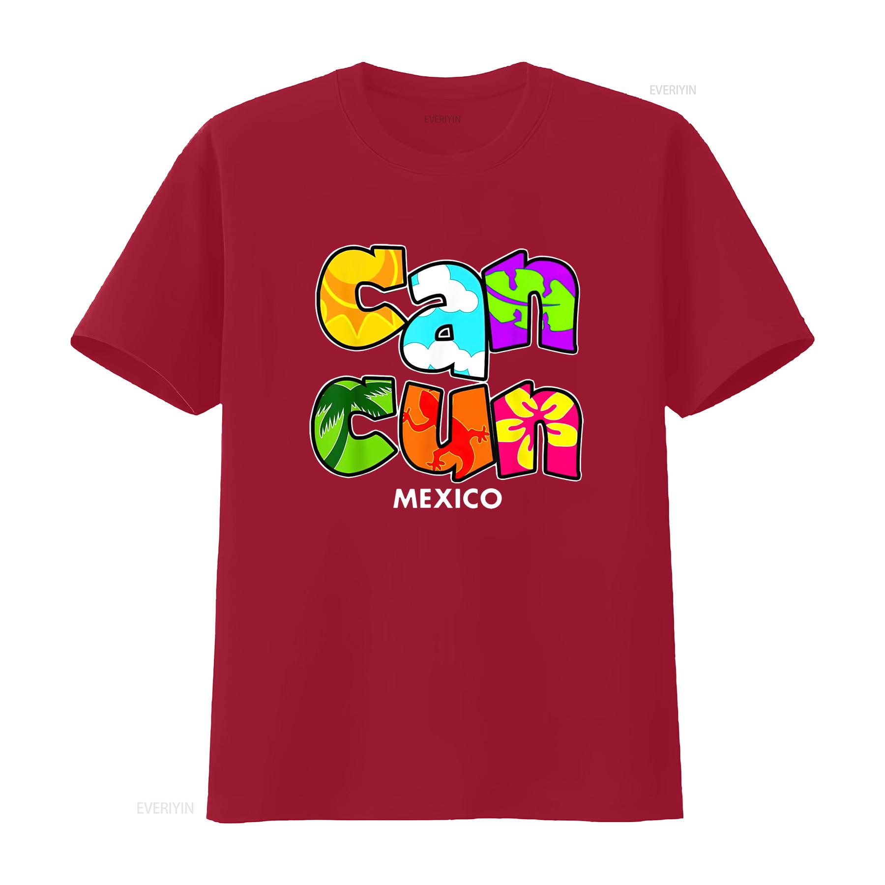 Womens Cancun Mexico Souvenir Spring Break Summer Vacation T Shirt Black 2XL vintage Washed Versatile streetwear Stylish S
