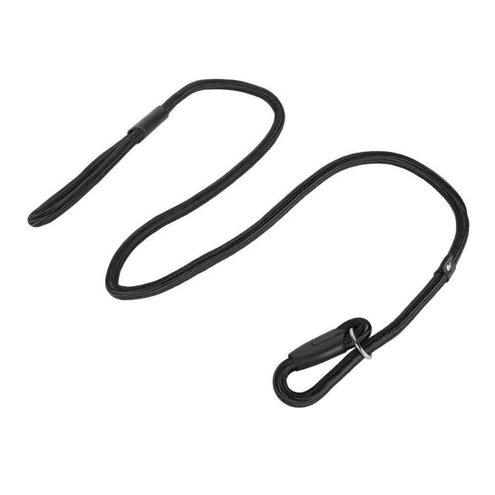Nylon P Chain Leash Black No Pull Dog Lead Anti Pull Dog Walking Rope Small Medium Dogs