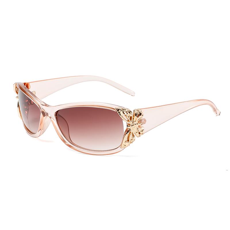Fashion Butterfly Gradient Decor Shades Women's Trendy Driving Anti UV Sunglasses Y2K New in Popular Beach Sun Glasses