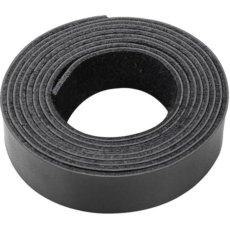 2mm Black Glossy Oak-Vegetable Tanned Full-Grain Cowhide Leather Material, Handmade DIY Keychain, Belt, Waistband, Leash, Leathe