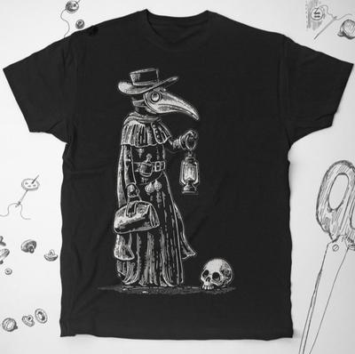 26 Plague Doctor Shirt Plague Death Skull Shirt Doctor Medicine Shirt   Unisex Tee Unisex T-Shirt