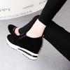 Platform Sneakers Wedges Shoes for Women's Designer Slip-on Casual Woman Tennis Shoes Sports Female Fashion Comfortable Wine Red