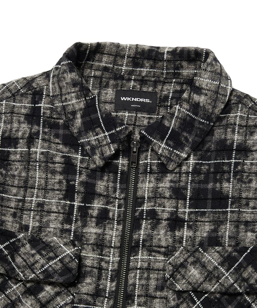 WKNDRS Checkered Zipup Shirt (Black)