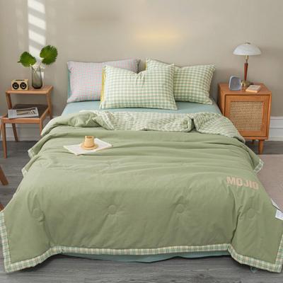 Simple Grid Printed Cooling Blanket for Summer Comfortable Breathable Air Conditioner Comforters Single Double Bed Quilted Quilt