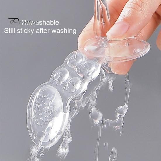 Transparent 1 Pair Heel Silicone Pads Non-slip Anti-wear Adhesive Soft Relief Pain Foot Care Women Men Invisible Insole Stickers Shoes Accessories