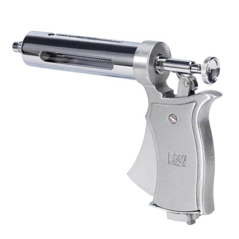 50ML Tiere Einstellbare Spritzenpistole Mit 10 Stück Nadeln Automatische Kontinuierliche Edelstahl-Impf Spritze für Rind Schwein Schaf