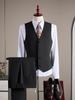 Tashiduo Formal Wear Double-Breasted Tencel Wool Men's Three-Piece Wedding Suit
