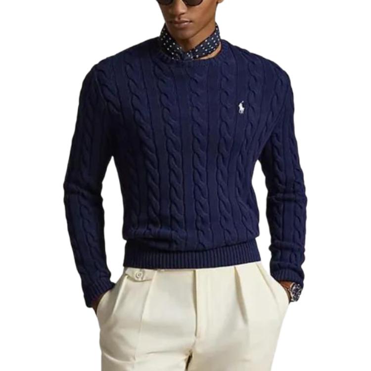 Polo Ralph Lauren Embroidered Pony Ribbed Hem Crew Neck Sweater Men sweater MNPOSWE16822656-400