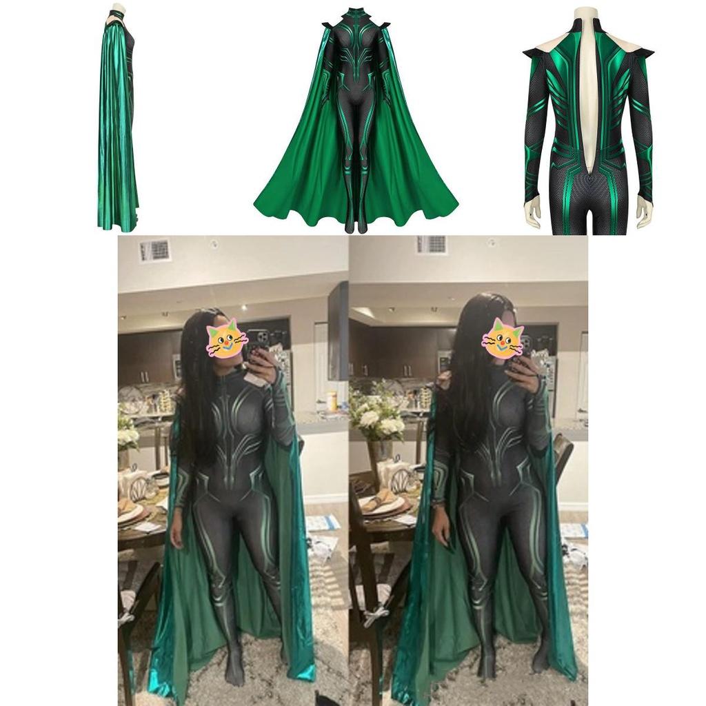 Thor3 Ragnarok Hela Erwachsenen- Kinder- Bodysuit Umhang Halloween-Kostüm Perfekt für Rollenspiele und Bühnenauftritte