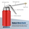 PLAFOPE Set of 2 High-Pressure Manual Pump Oil Cans for Cars, Metal Oil Dispenser, 17x12.5x5.5cm, Portable Oil Filler Pot