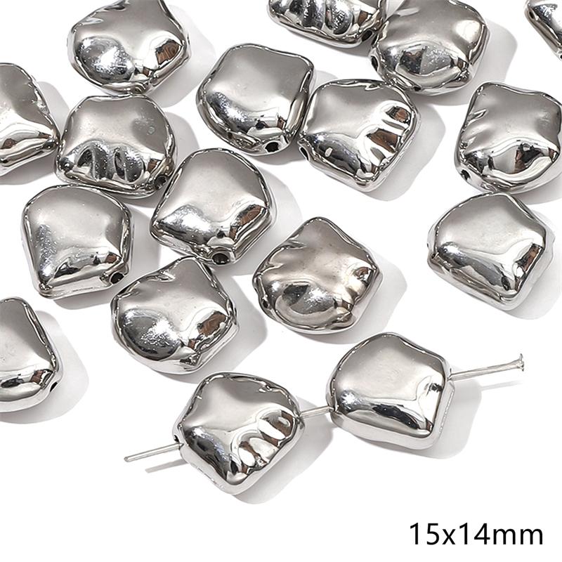 

10-100 шт. Пластиковые бусины CCB для DIY ожерелья, браслета, серег, подвесок, аксессуары для изготовления ювелирных изделий 15x14mm 10pc