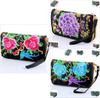 Ethnic Embroidered Purse With Zipper Closure For Women Mini Phone Wallet Organizer
