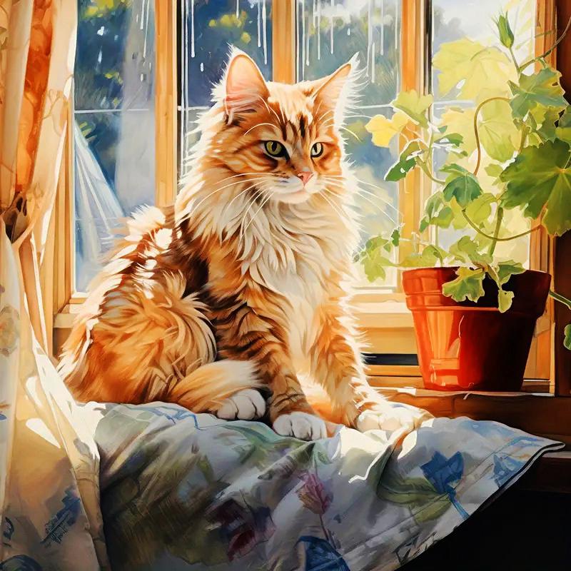 DIY Diamond Painting Cute Kitten Cross Stitch Kit Mosaic Art Diamond Painting Full Circle Diamond Home Decoration