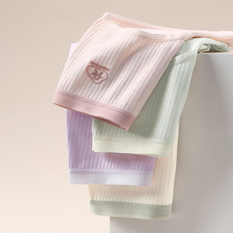 Fenteng Women's 7A Antibacterial Cotton Mid-Waist Briefs (4-Pack)