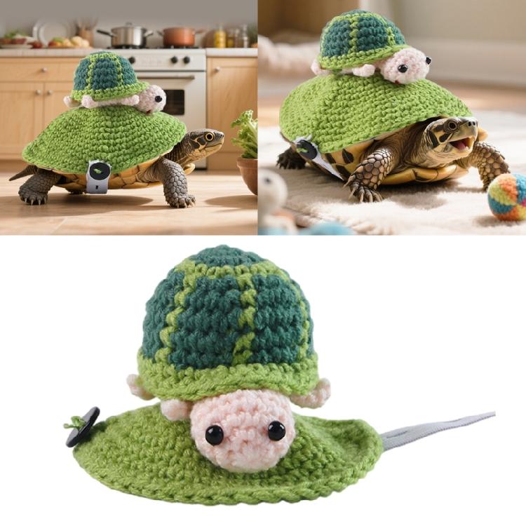Festival Turtles Costume for Small Pet Party Decoration Comfortable Warmth Tortoise Knitted Sweater for Holiday Event