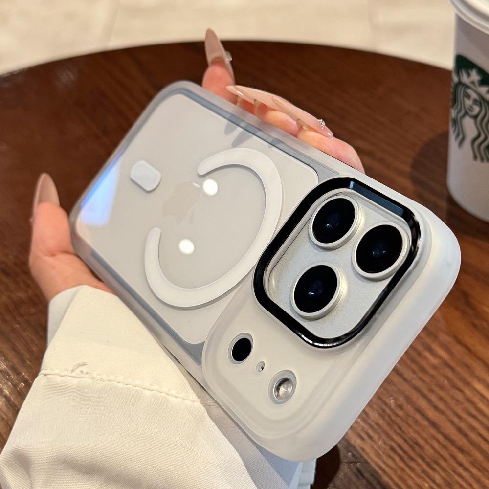 New Transparent Magnetic Phone Case for IPhone 17 Air 16 15 14 13 12 17 Pro Max Camera Metal Lens for Magsafe Shockproof Cover