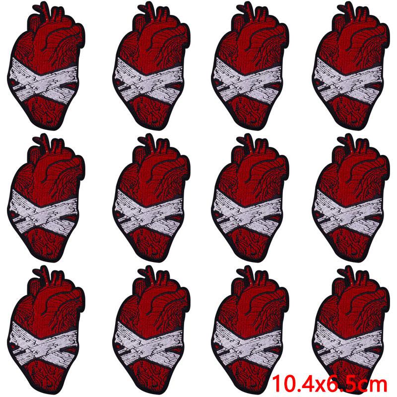 

10 шт./лот Нашивка-сердце Вышитые нашивки для одежды Термоадгезивные нашивки на одежду Вышитая нашивка для одежды Наклейки