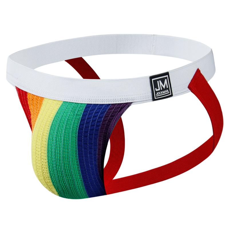 Jockstraps JOCKMAIL Sexy Men's Underwear 1.26-inch Wide Waistband Mesh Material Breathable Low Waisted Thong Underpants