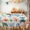 Oceanic Sea Life Rectangle Tablecloth for Table Decor Kitchen Dining Waterproof Reusable Tablecloths for Table Wedding Party