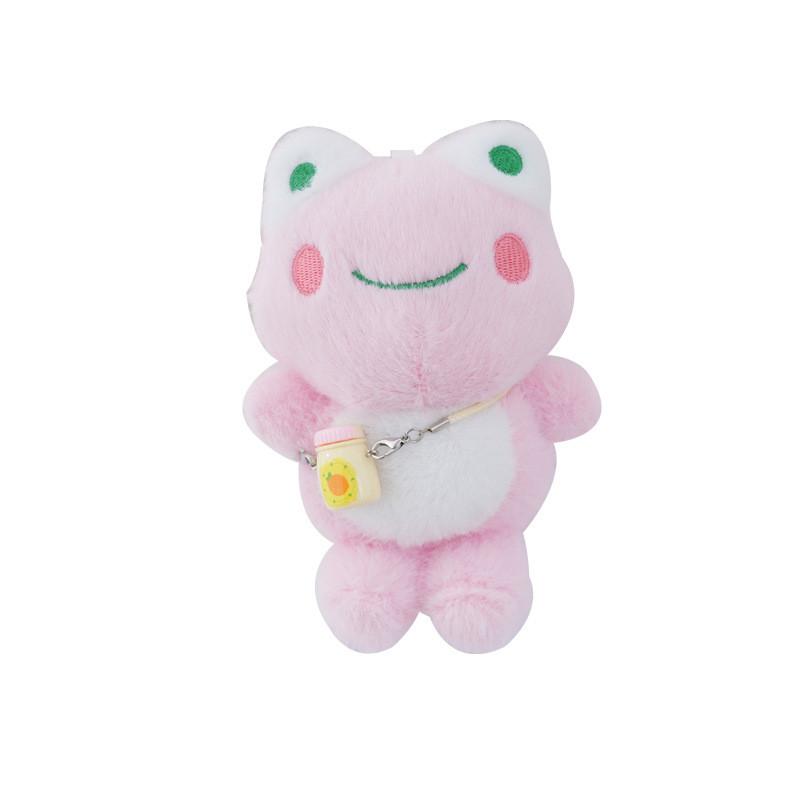 Cute Frog Plush Keychain With Pp Cotton Filling For Travel Bags And Gifts