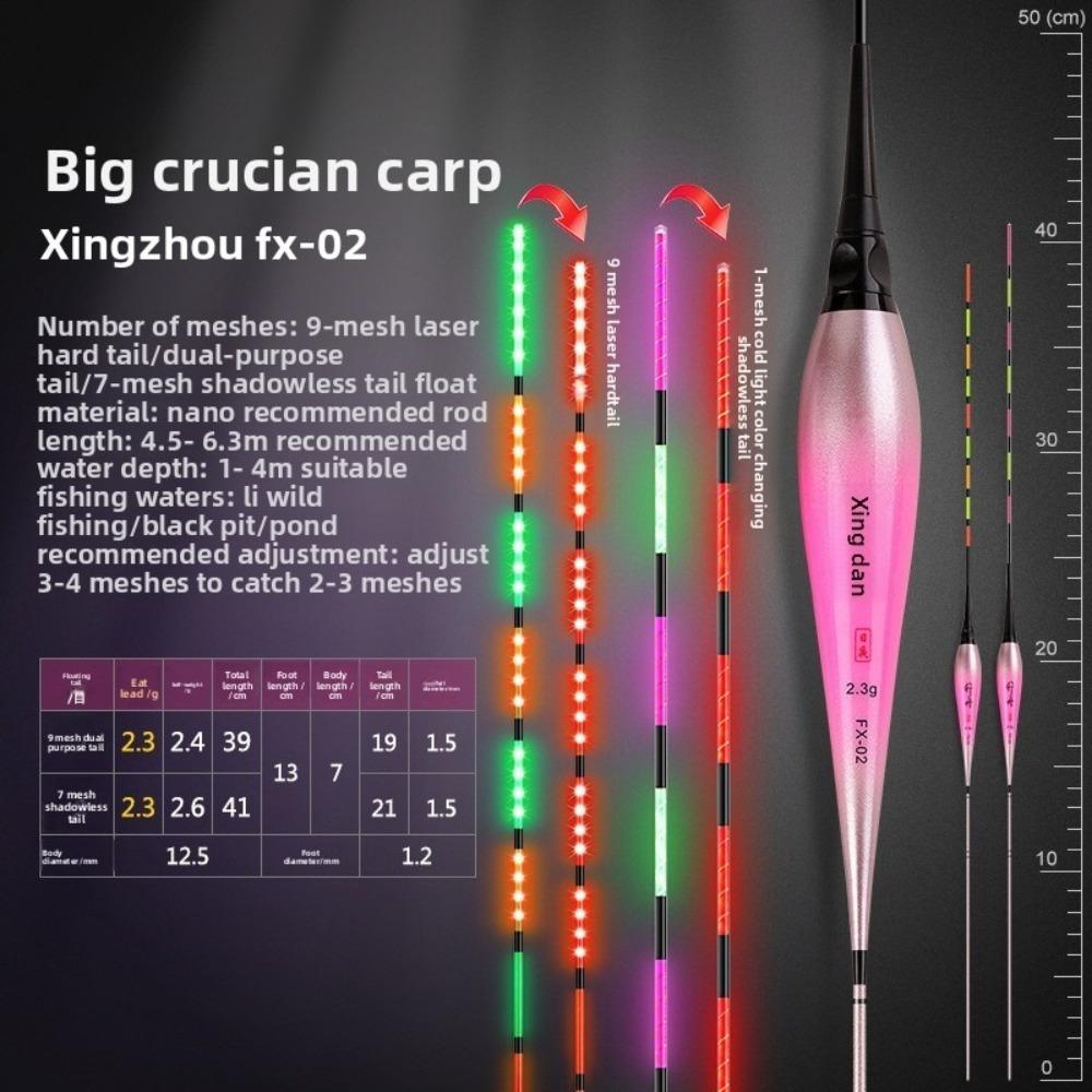 

Slip Drift Tube Fishing Led Light Float Buoy Strike Bite Alarm Float New Fishing Float Long Tail Discoloration-02