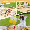 Picnic for Compact Easy To for Field Sports Cherry Blossom Checkered Genuine Product Yellow Checkered Mat, Waterproof, Large, 150x200cm/200x200cm, 3-9