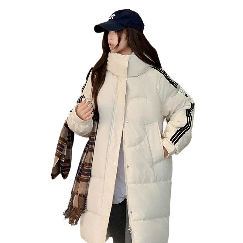 Long Winter New Korean Version Coat Loose Fashion Versatile Cotton-padded Jacket Thickened Cotton-padded Jacket Hooded