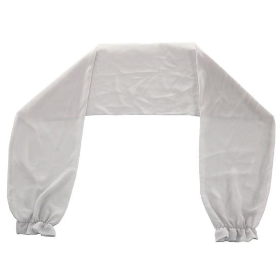 Scialle in Chiffon Tinta Unita Estivo Sottile Protezione Solare Camicia Davanti Aperto Maniche Lunghe Polsini Arricciati Scialle da Spiaggia