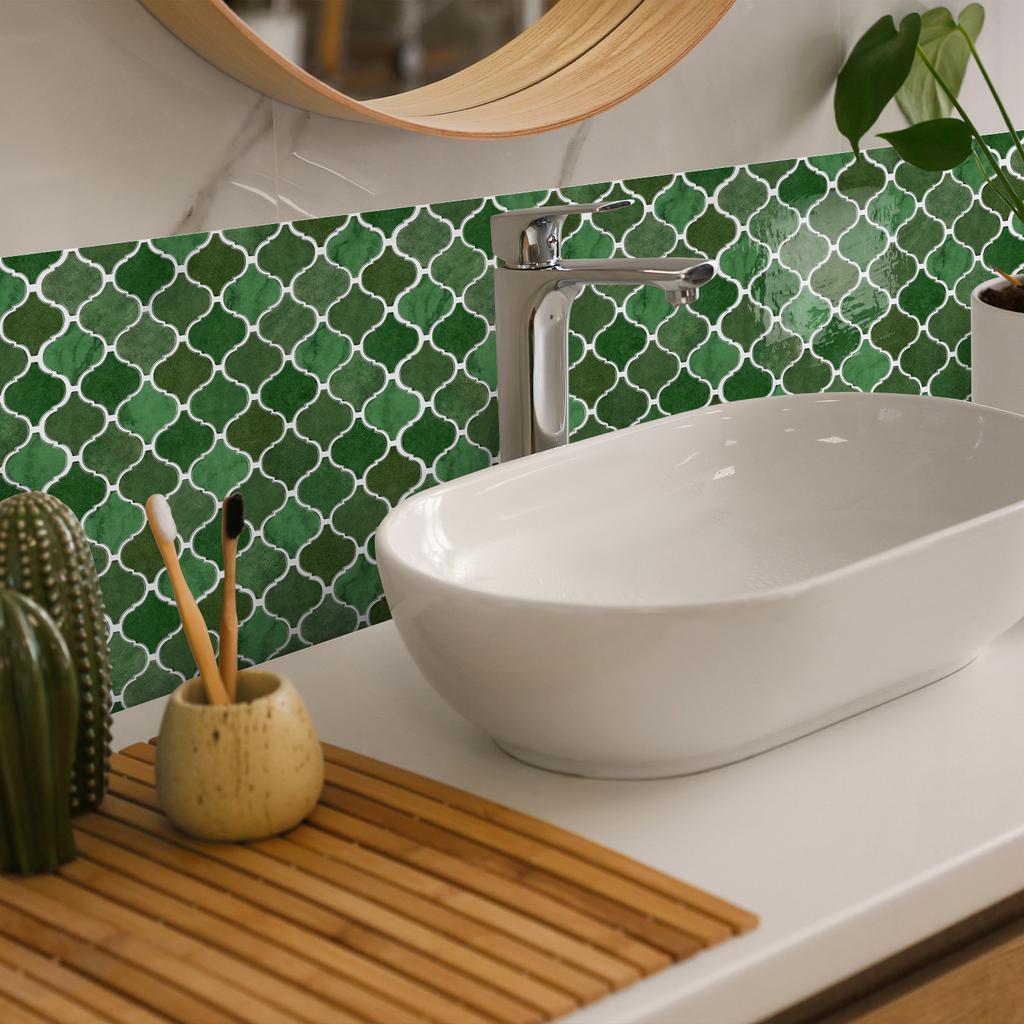 Simple Art Special-Shaped Tile Sticker, Self-Adhesive Wall Sticker, Kitchen Bathroom Pvc Waterproof Wallpaper Wallpaper